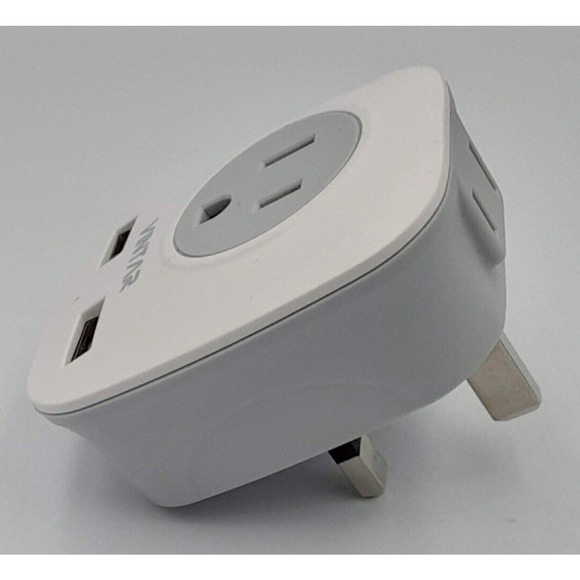 Vintar British Adapter Travel Plug US to UK 3 Pack With USB x 2 New - Picture 5 of 6